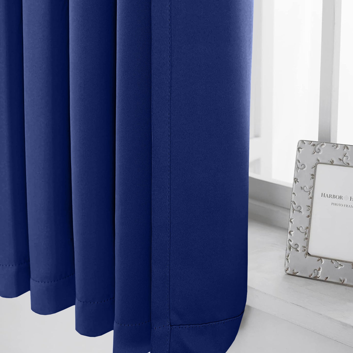 2pcs Premium Blackout Pencil Pleat Curtains – Heavy Duty Thermal Insulated Window Drapes with Matching Ties, Noise Reducing, Energy Saving & UV Blocking, Perfect for Bedroom & Living Room