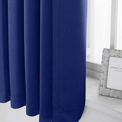 2pcs Premium Blackout Pencil Pleat Curtains – Heavy Duty Thermal Insulated Window Drapes with Matching Ties, Noise Reducing, Energy Saving & UV Blocking, Perfect for Bedroom & Living Room