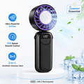 Rechargeable Handheld Fan with LED Display - product view 1