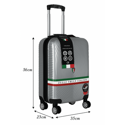ZULZZ 20'' Lightweight Cabin Carry-On Suitcase – Hard Shell Hand Luggage with Code Lock, 4 Detachable 360° Double Spinner Wheels