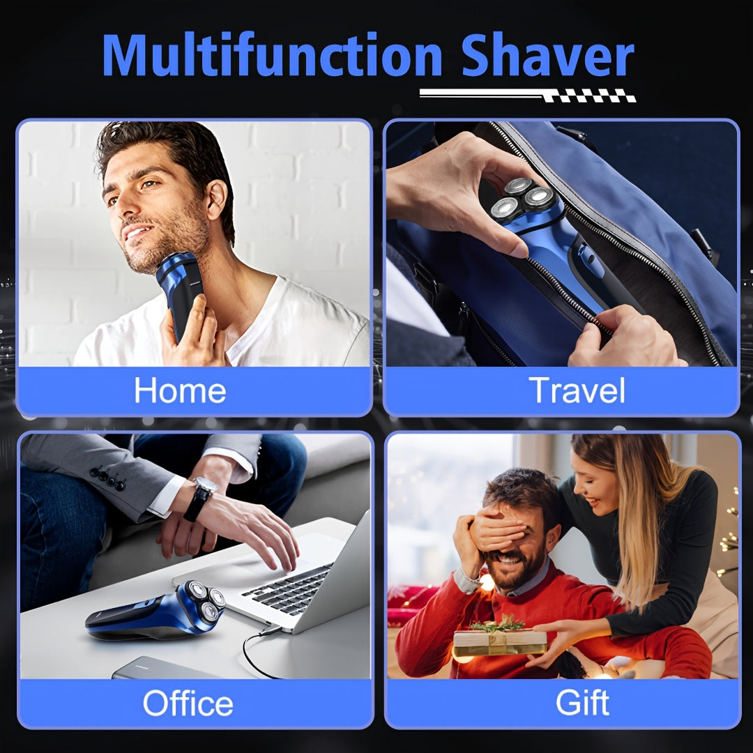 Electric Razor for Men, Electric Shaver for Men Face, Rechargeable Shaver with Pop Up Trimmer