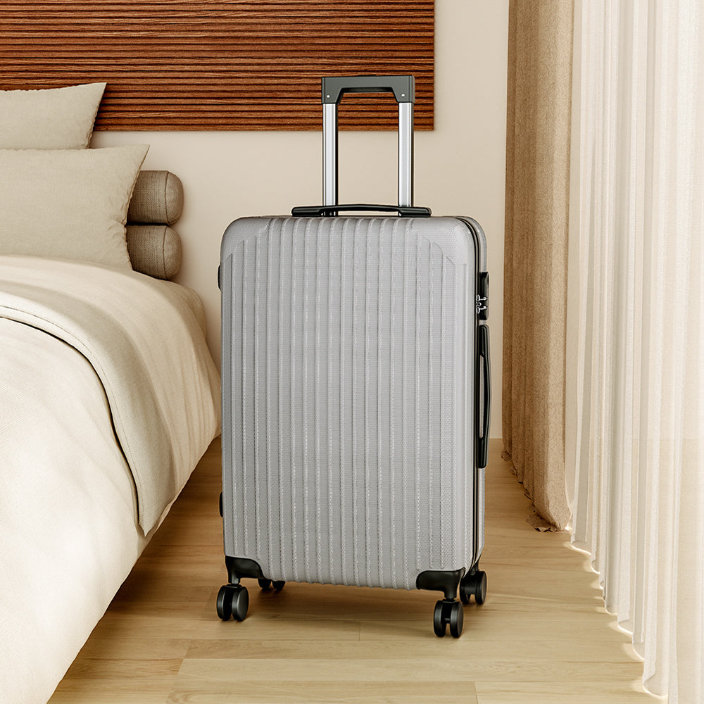20" Suitcase Lightweight 4 Wheel Spinner Hard Shell ABS Luggage Hold Check in Travel Case Cabin Suitcase Carry On Suitcase, Hard Shell Suitcase with 4 Wheels Cabin Luggage Blue B