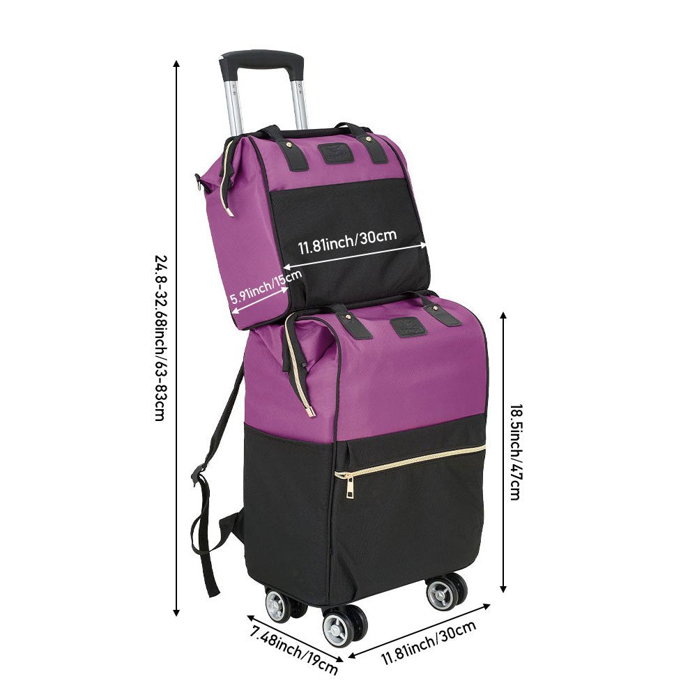 2pcs Luggage Set with Spinner Wheels, Suitcase Set, Multifunctional Travel Duffel Bag Combo Perfect for Weekend Getaways, Business Trips, and Vacation Travel Essentials Organization