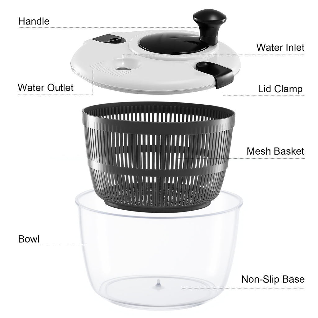 3.5-Litre Salad Spinner - Green or Black