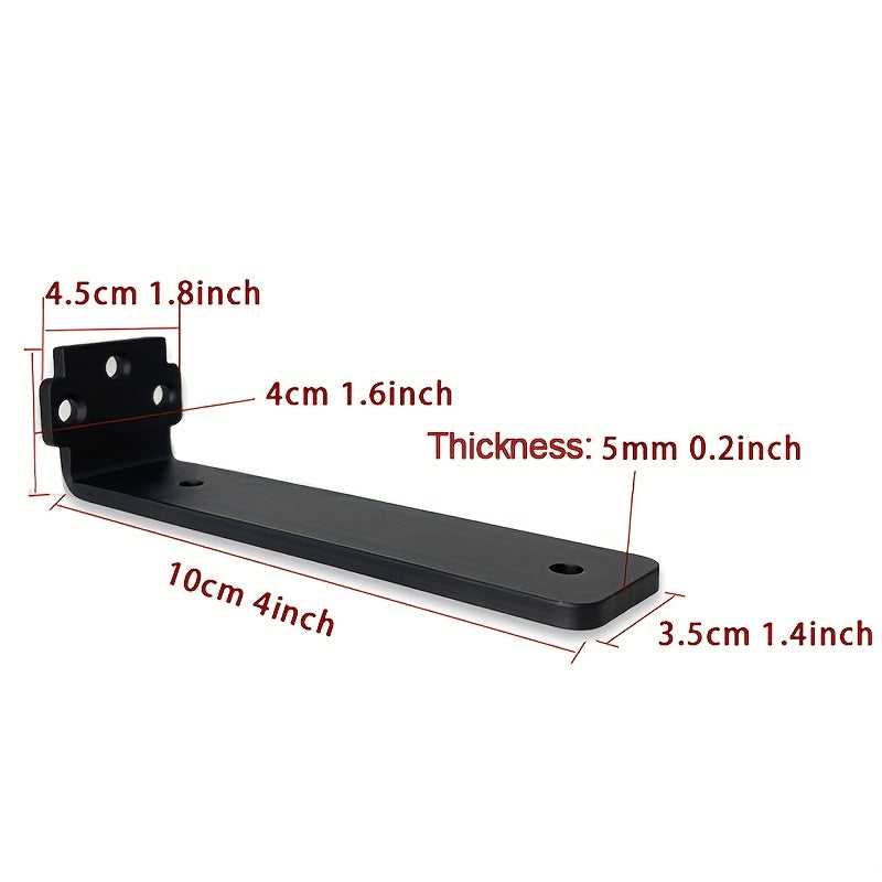 Sturdy Metal Brackets for Black Floating Shelves