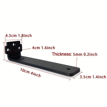 Sturdy Metal Brackets for Black Floating Shelves