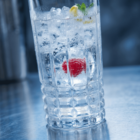Set of 6 Diamond Pattern Highball Glasses - 280ml (11.8oz) Crystal Clear Drinking Glasses, Elegant Geometric Glassware for Cocktails, Water & Juice, Vintage Style Barware Set