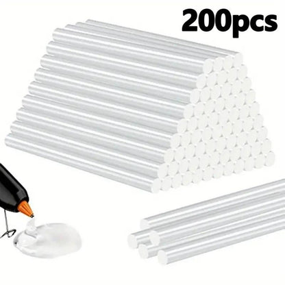 Hot Glue Sticks 200 Pack 7mm x 110mm Clear Transparent Mini Glue Sticks for Glue Gun DIY Crafts Woodworking Home Decor Christmas Halloween