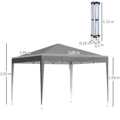 3 x 3 Meters Outdoor Garden Heavy Duty Pop Up Gazebo Marquee Party Tent Wedding Canopy + Carrying Case