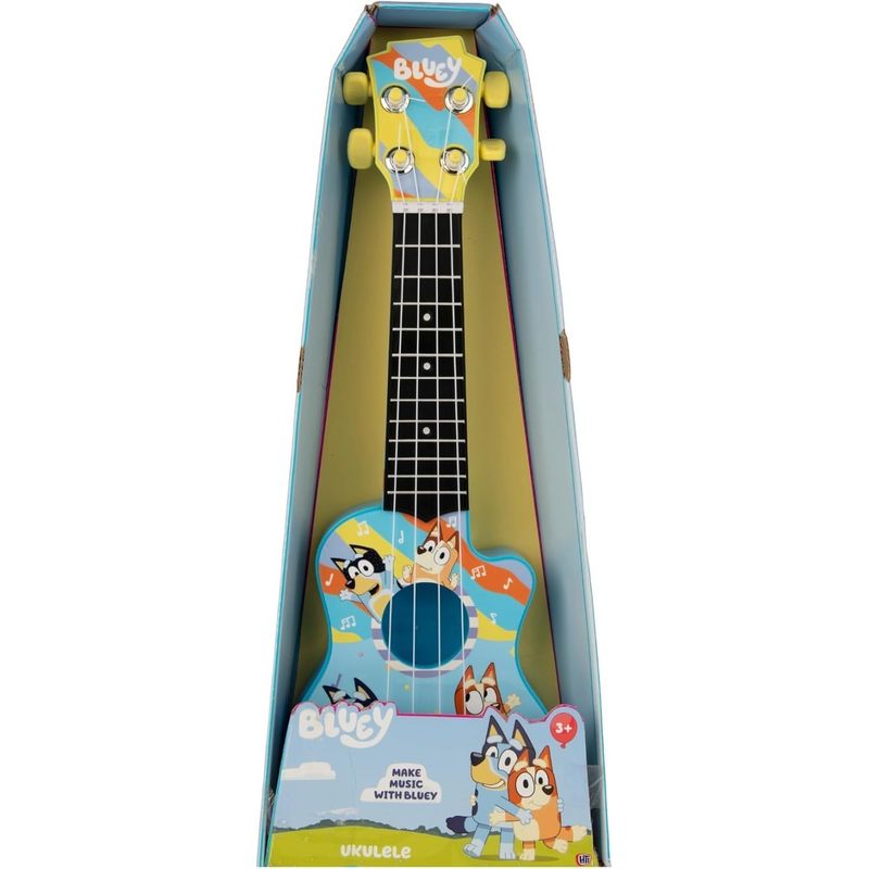 Bluey My First Guitar Kids Beginner Acoustic Ukulele with 4 Nylon Strings
