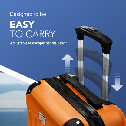 LUGG Skywander 15 Inch (45x34x20cm) Lightweight Underseat Cabin Bag EasyJet Approved Carry-On Suitcase, Durable ABS Hard Shell, Smooth Double Spinner Wheels, Water Resistant & Compact Travel Luggage (45x34x20cm)