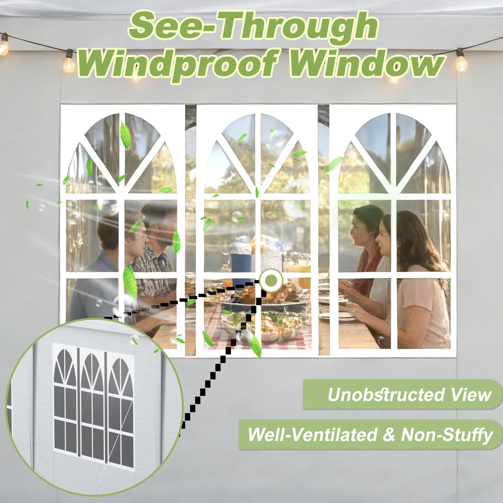 Removable-Side Garden Gazebo - 3 x 3m to 3 x 9m