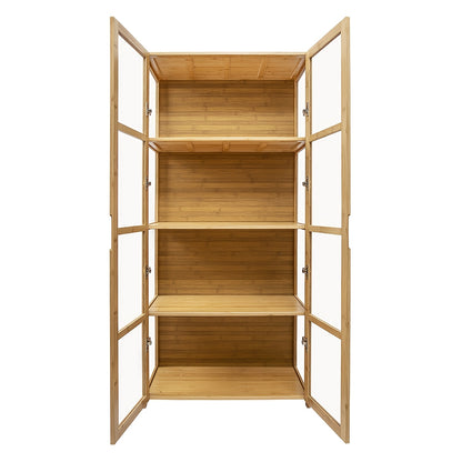 Acrylic Transparent Display Cabinet, Bamboo Collectible Display Cabinet, Cell Storage, Toy Model Display