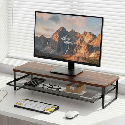 Monitor Height Stand (70x22x15cm), Stylish Desktop Storage Rack, Suitable for Laptops, PCs, and Printers, Enhancing the Style of the Workspace with  Charm