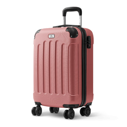 LUGG 55x35x23cm Skywander Lightweight Travel Cabin Bag Carry On Approved Suitcase ABS Shell Protection Water Resistant & Safe Locking System Easyjet Overhead Compliant (20inch)