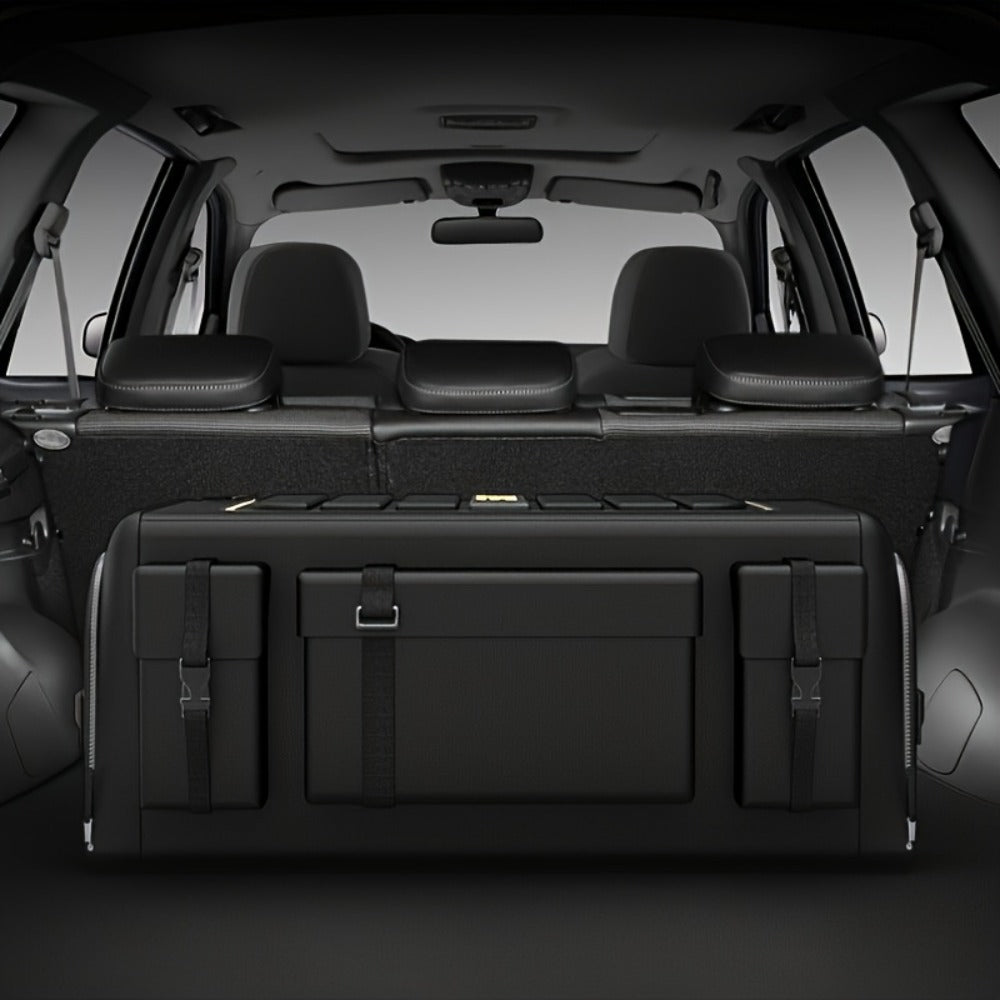 70L Multifunctional Foldable Car Storage Box, Modular & Sturdy Universal Trunk Organizer, Heavy Duty Camping Travel Storage Solution for SUV/Truck/Van