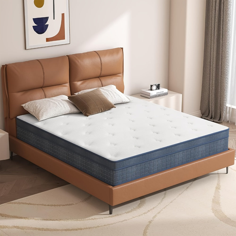 26cm Premium Hybrid Mattress – Individual Pocket Springs & 7-Zone Gel Foam, Medium Firm, Motion Isolation | Single Small Double King | Free UK Delivery