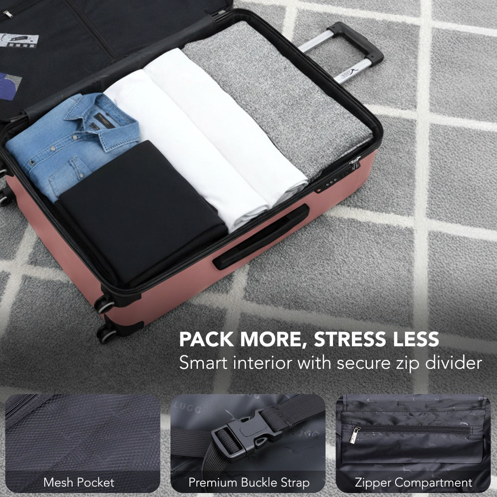 28 Inch Large Suitcase Lightweight ABS Hard Shell with TSA Lock & 4 Spinner Wheels - 75x49x29cm Check-In Luggage, Water-Resistant, UK Stock