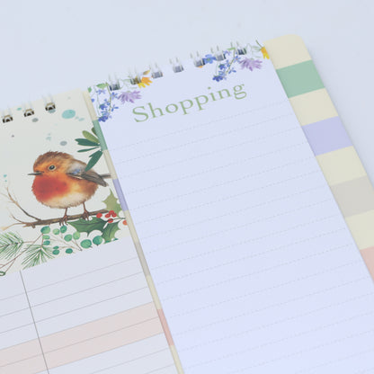 Evelay 2027 Family Planner Calendar – 5 Column Wall Organiser with Shopping List & Notepad | Large Month-to-View Schedule for Busy Homes, Kitchens & Offices