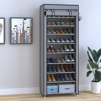 10 Tier Shoes Rack Storage Shoe Cabinet With Dustproof Cover Storage Organiser Holds Pairs Shoe Stand For Hallway Living Room