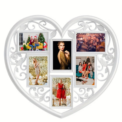 Heart Love Shaped Wall Decor Collage Picture Frame Family Photo Frame Bedroom