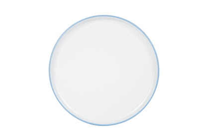 *** NEW *** Waterside 16pcs Pastel 2tone Blue Stoneware Dinner Set; 4 Dinner Plates, side Plates, Deep Bowls and Mugs