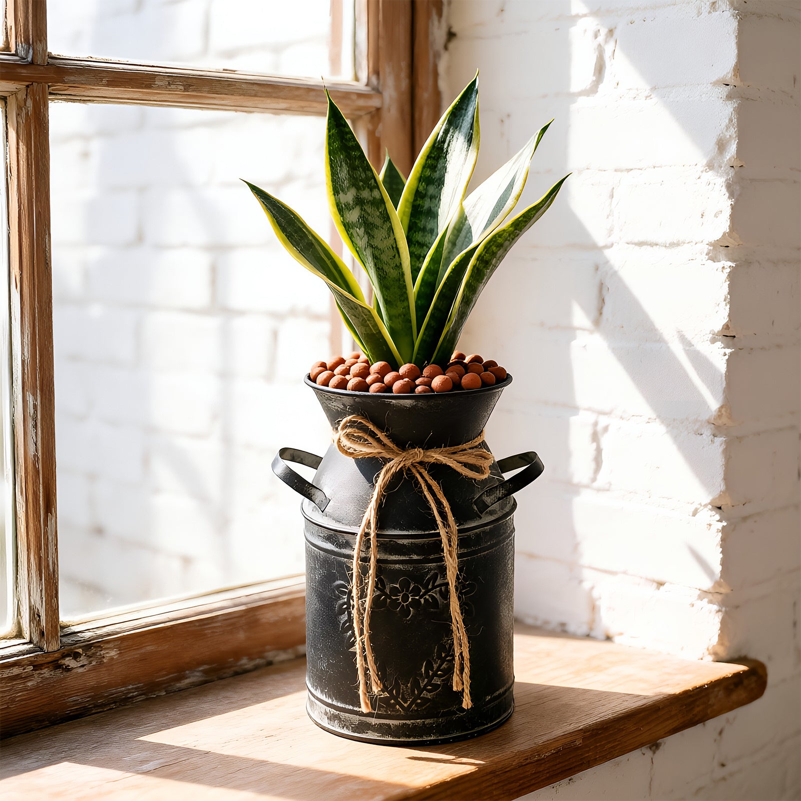 Rustic Metal Pitcher Vase with Heart Cut-Out Detail - alternate view 26