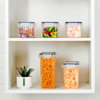 22pcs Kitchen Storage Containers, (11 Container + 11Lid) Food Storage Tanks, Kitchen Preservation And Storage Boxes, Plastic Storage Boxes, For Grains, Flour, Sugar, With Labels + Marks, Kitchenware, Baking Container