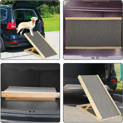 Dog Stair Ramp 70 * 35cm Adjustable Heights Pet Dog Non-Slip Puppy Ramp