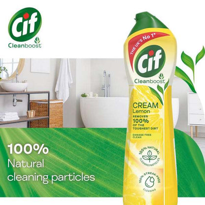 Cif Lemon Cream Cleaner multipurpose surface cleaner with | Multi-Pack Bundle 6 x 500ml