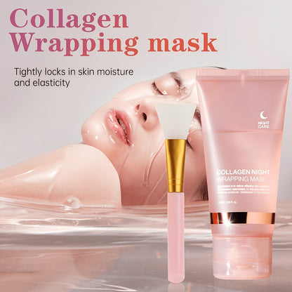 Collagen Mask Night Nourishing Mask Deeply Moisturizing And Firming, Moisturizing And Hydrating, Alcohol-Free, Suitable for All Skin Types, Contains Hyaluronic Acid And Niacinamide