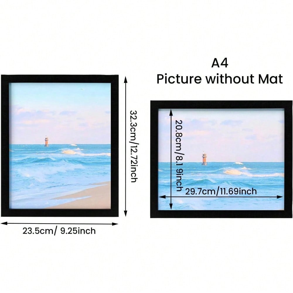 6pcs Set of Black Photo Frames, Both Freestanding And Wall Mounted, Suitable for Multi Size Photo Frames of Posters, Certificates, And Documents