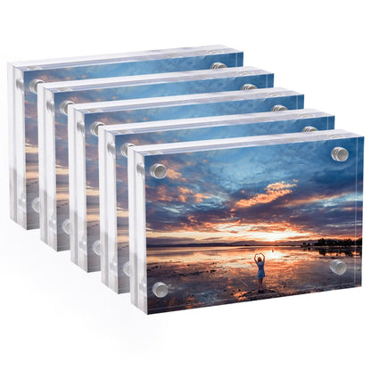 Acrylic Photo Frame Double-sided Magnetic Display Picture Frame 6 x 8 5 x 7 inch