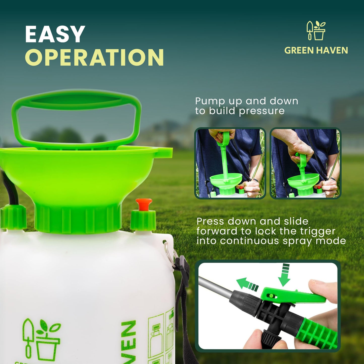 1pc 8L Pump Pressure Sprayer – Manual Garden Water Spray Bottle with Adjustable Shoulder Strap – High Pressure Sprayer for Plants, Lawn Care, Weed Control & Household Cleaning