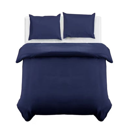 Divine Textiles-Plain Duvet Cover Bedding Set with Pillowcases – Soft & Smooth Everyday Bed Linen – Easy Care Comfortable Quilt Cover – Single Double King Super King Sizes Bedroom Set