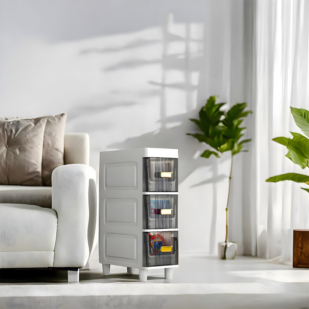 1pc 3-layer Narrow Slit Storage Cabinet, Portable Luxury Bathroom Storage Cabinet, Living Room Sofaside Snack Cabinet, Cosmetics Storage Cabinet, Top Storage Multi-purpose, Suitable for Small Spaces, Closets, Bedrooms, Bathrooms and Laundry Rooms, 18*38*5