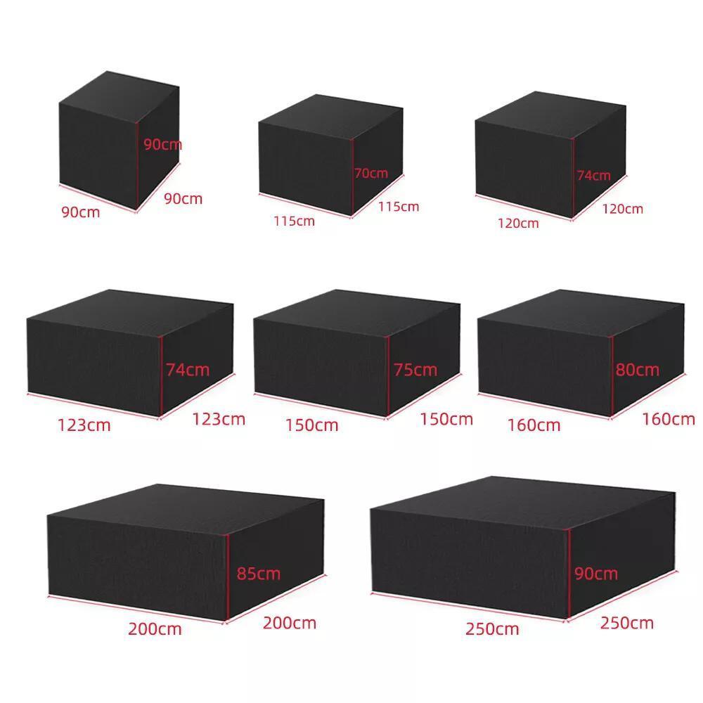 Heavy Duty Garden Patio Furniture Table Cover for Rattan Table Cube Set Outdoor Ideal for Patios, Gardens, And Balconies; Durable Fabric; Easy to Use; Suitable for All Seasons