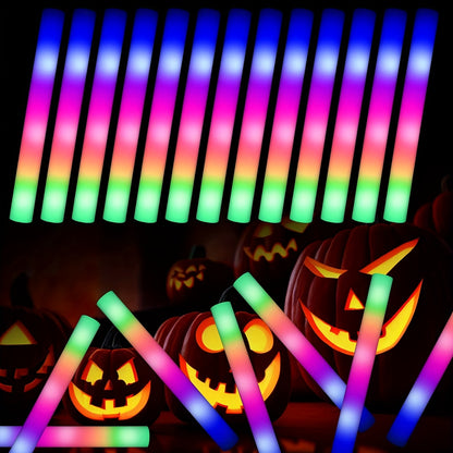 42pcs LED Foam Light Up Sticks Bulk - 3-Color Flashlight Party Favors for Weddings, Sports Events, Concerts, Camping & Glow Party Celebrations
