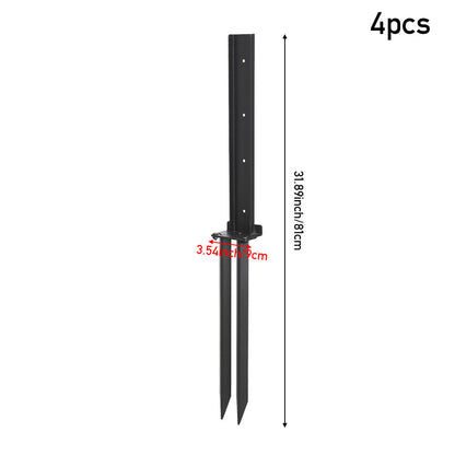 2PCS/4PCS Heavy Duty Steel Fence Repairs Tool - Fence Post Anchors, Size 5*10*83cm