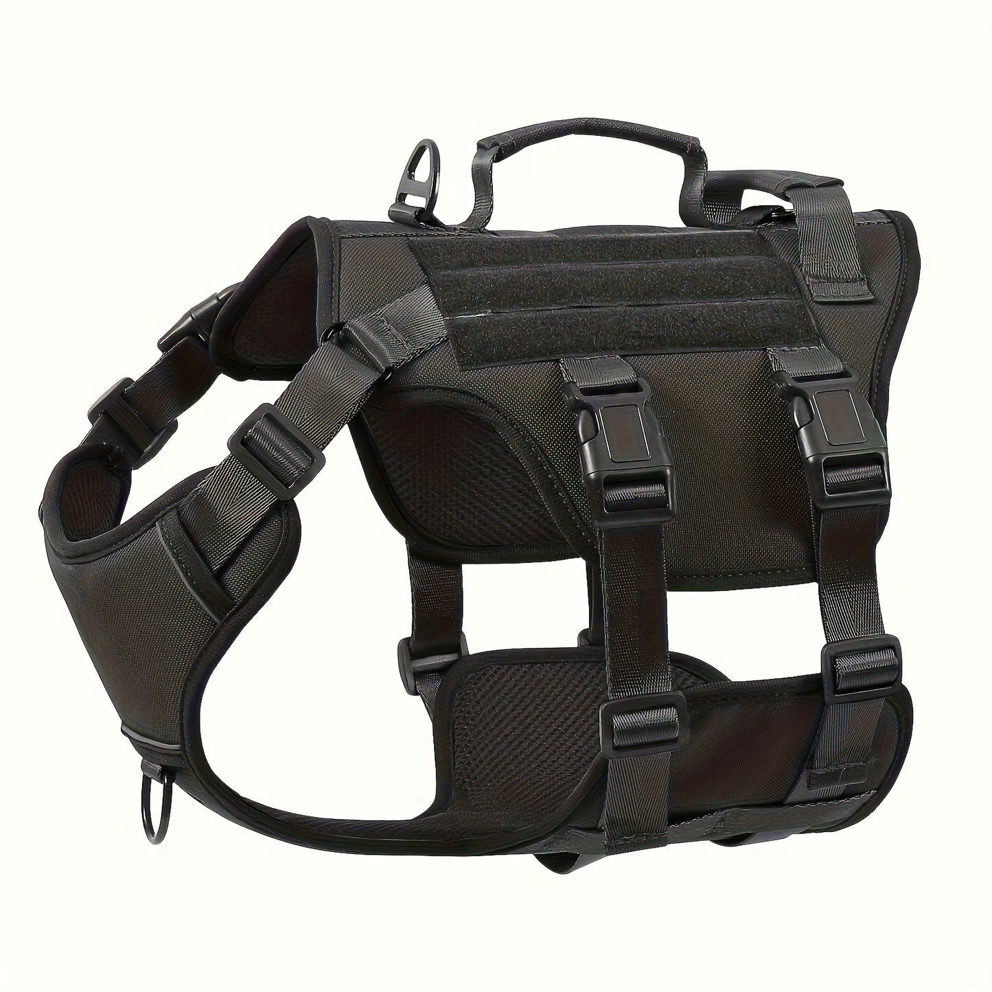 Escape Proof Dog Harness, Soft Padded Full Body Pet Harness, Reflective Adjustable No Pull Vest with Lift Handle And Leash Clip for Large Dogs Walking Hiking Training