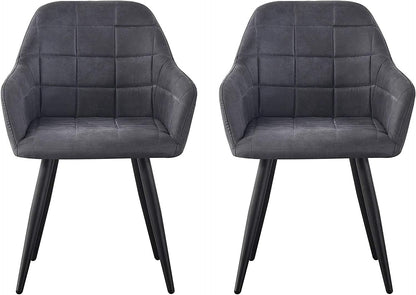 mcc direct 2x Faux Matte Suede Leather Dining Chairs Accent Chairs home & restaurants Adrian