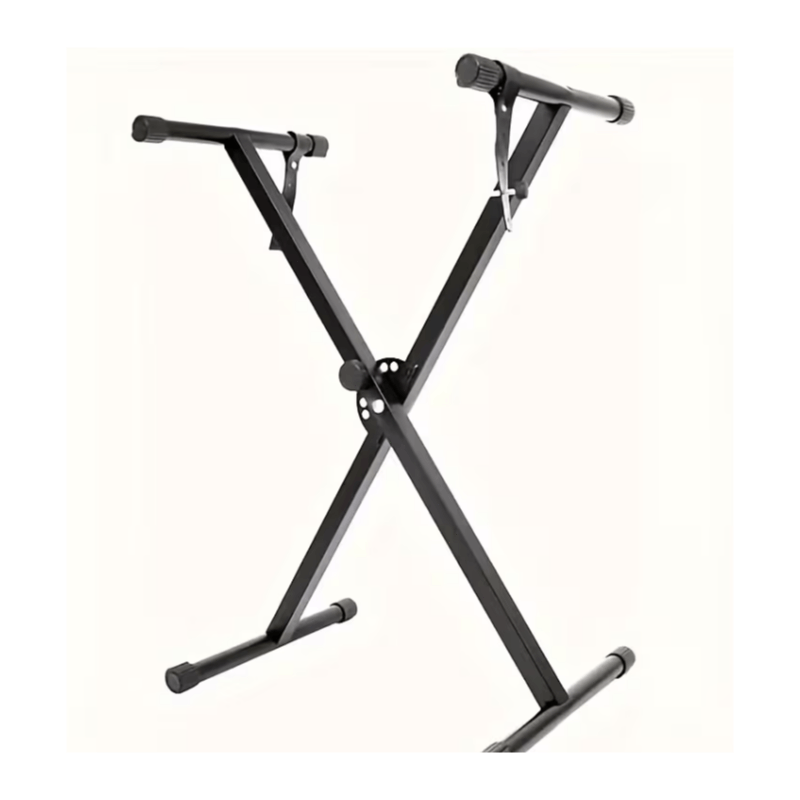 33-97cm Keyboard Stand with Locking Strap Adjustable X Frame Music Piano Keyboard Stand Portable Single Braced Electric Piano Stand with 7 Adjustable Height Positions Holds up to 20kg