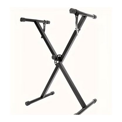 33-97cm Keyboard Stand with Locking Strap Adjustable X Frame Music Piano Keyboard Stand Portable Single Braced Electric Piano Stand with 7 Adjustable Height Positions Holds up to 20kg
