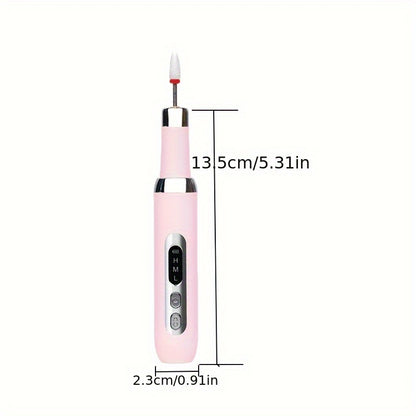 Datimes Cordless Electric Nail Drill Machine Professional with LCD Display & Drill Bits/Sanding Bands Suitable for Acrylic Gel Nails, Manicure/Pedicure Kit for Grinding, Polishing, Trimming, Suitable for & Salon Use, - Nail