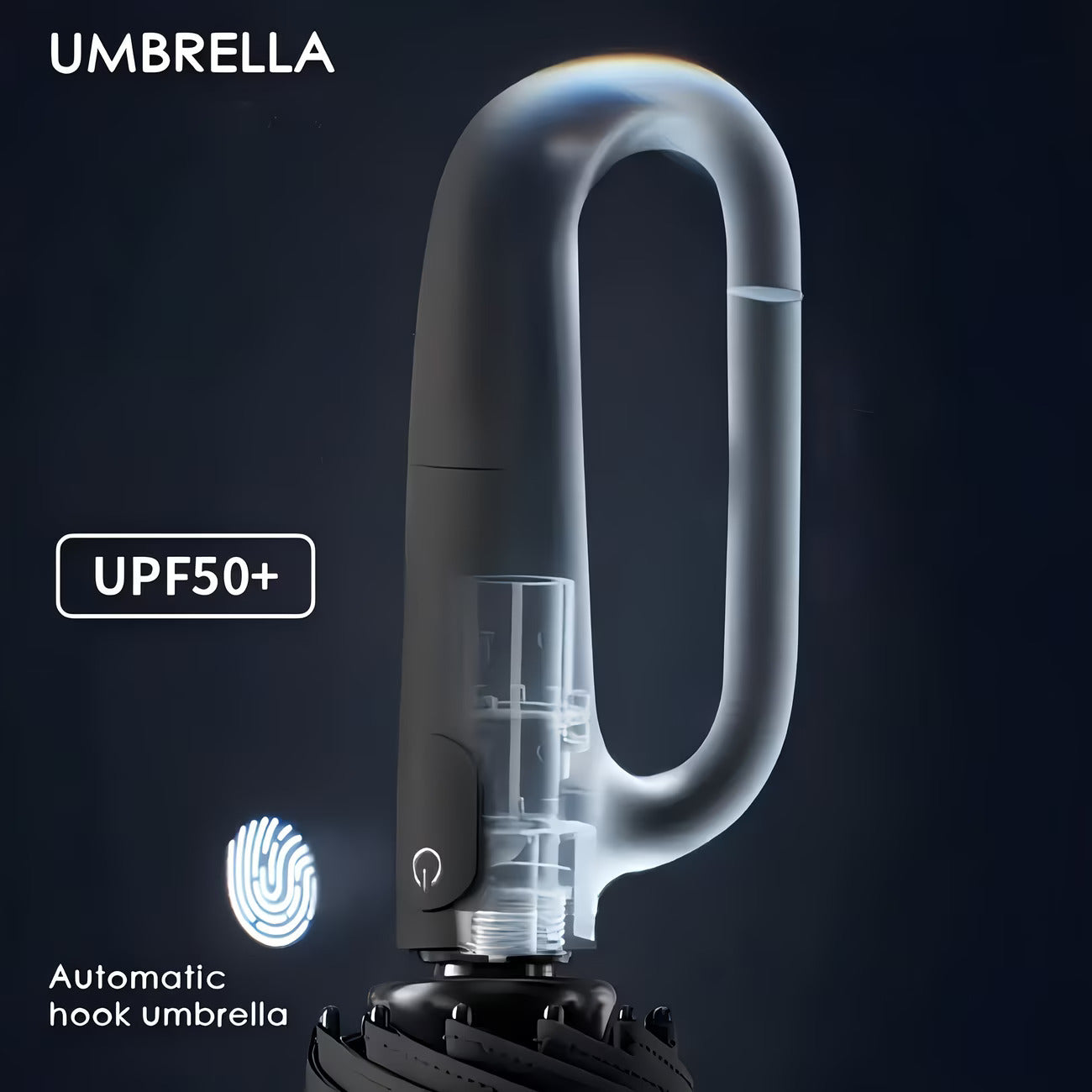 Automatic Open/Close Windproof Umbrella with 8-Rib Sturdy Frame & Automatic Deployment/Retraction System - Portable Folding Umbrella Suitable for Men & Women, Travel, Commuting, Outdoor - Windproof Design