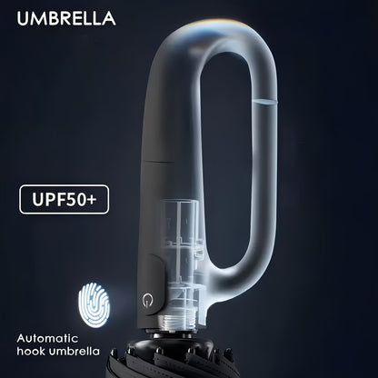 Automatic Open/Close Windproof Umbrella with 8-Rib Sturdy Frame & Automatic Deployment/Retraction System - Portable Folding Umbrella Suitable for Men & Women, Travel, Commuting, Outdoor - Windproof Design