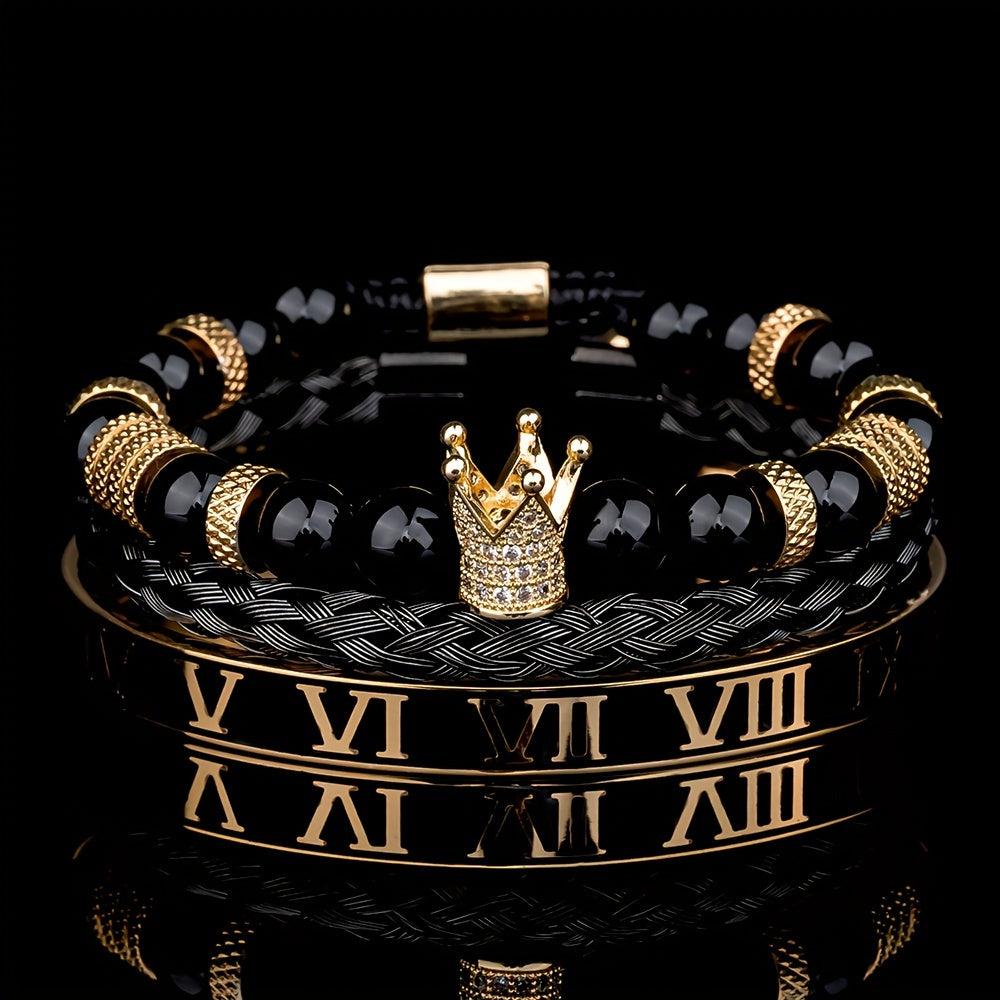Roman Crown Adjustable Bracelet – Five Colours