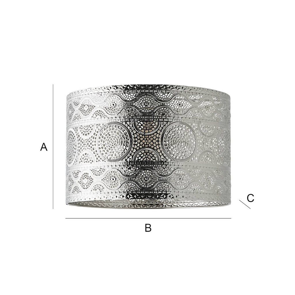 Moroccan-Style 30 cm Drum Ceiling Light Shade