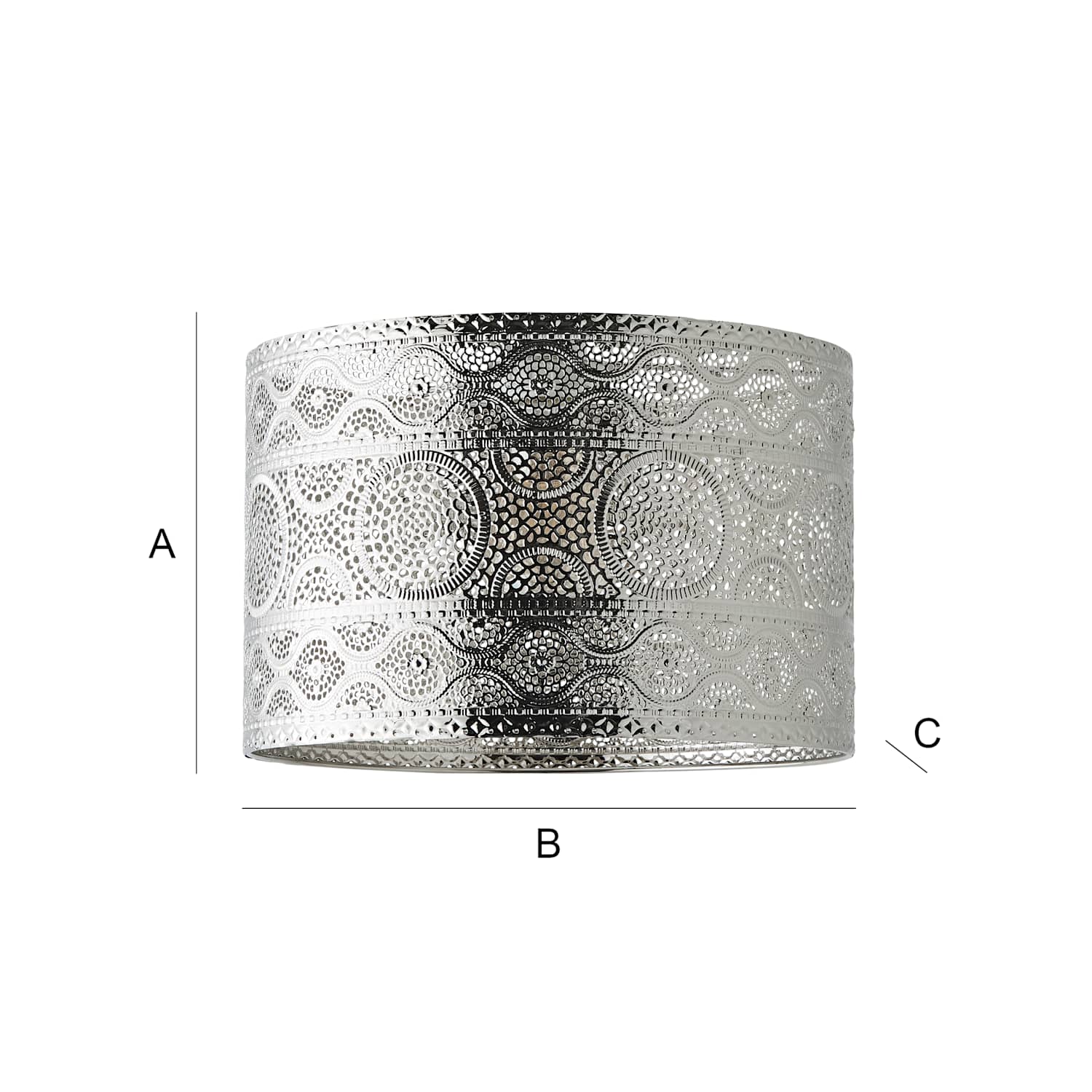 Moroccan-Style 30 cm Drum Ceiling Light Shade