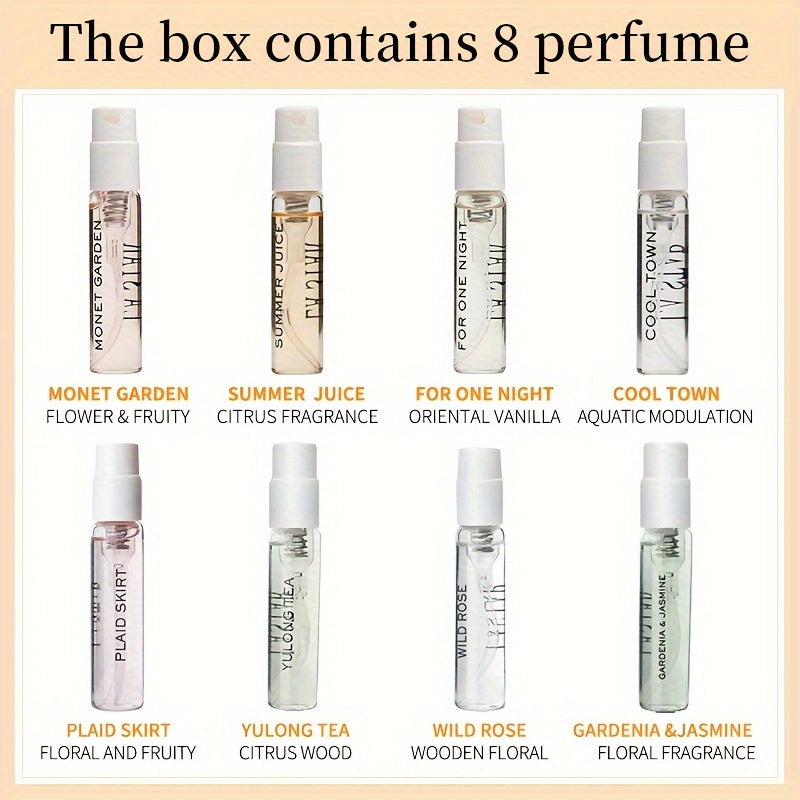 LASTAR Perfume Gift Set, Featuring 8 Pocket Perfumes of Each, a Collection of Fresh And Fragrant Long-Lasting Scents for Women, with a Variety of Woody, Fruity, And Floral Aromas, an Essential Item for Home And Outings